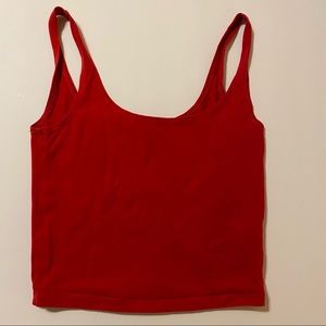 FOREVER 21 Red Shoulder Sleeveless Crop Top Tank Top New Without tags Size Small